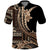 Samoa Siapo Mamanu Polo Shirt Plumeria Black Motifs