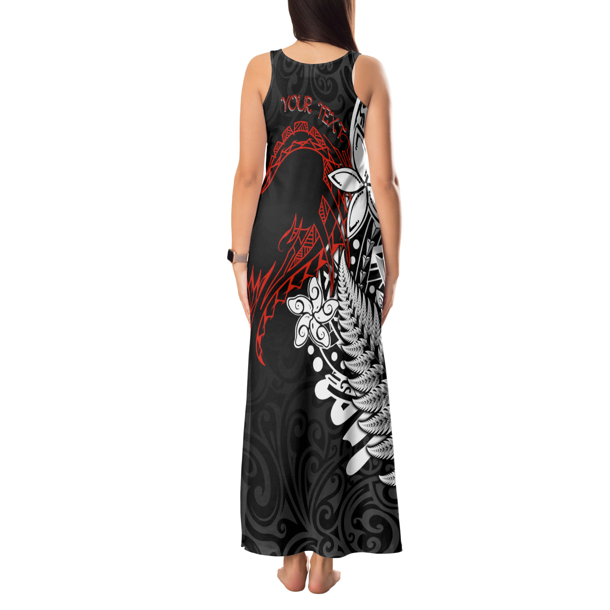 Valentine New Zealand Tank Maxi Dress Aotearoa Couple Maori Aroha Ki a Koe LT7 - Polynesian Pride