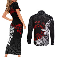 New Zealand Aotearoa Valentine Couples Matching Short Sleeve Bodycon Dress and Long Sleeve Button Shirt Couple Maori Aroha Ki a Koe Ver.02 LT7 - Polynesian Pride