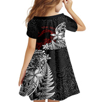 New Zealand Aotearoa Valentine Family Matching Off Shoulder Long Sleeve Dress and Hawaiian Shirt Couple Maori Aroha Ki a Koe Ver.02 LT7 - Polynesian Pride