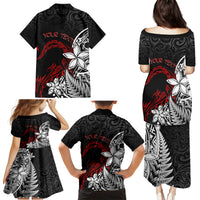 New Zealand Aotearoa Valentine Family Matching Puletasi and Hawaiian Shirt Couple Maori Aroha Ki a Koe Ver.02 LT7 - Polynesian Pride