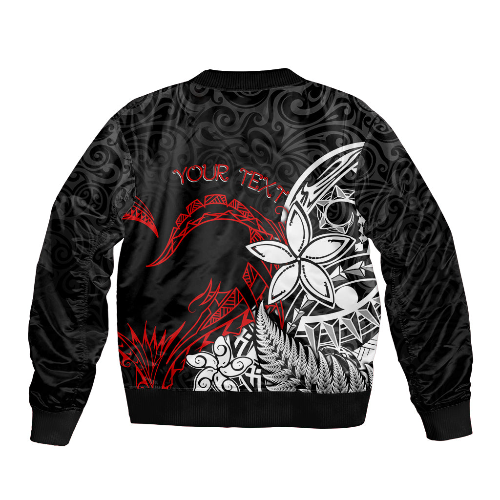 New Zealand Aotearoa Valentine Sleeve Zip Bomber Jacket Couple Maori Aroha Ki a Koe Ver.02 LT7 - Polynesian Pride
