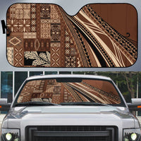 Pasifika Women's Day - Samoa Siapo Malu Tattoo Inspired Auto Sun Shade Brown