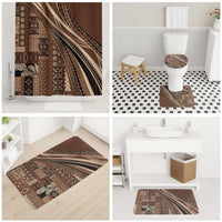 Pasifika Women's Day - Samoa Siapo Malu Tattoo Inspired Bathroom Set Brown