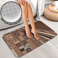 Pasifika Women's Day - Samoa Siapo Malu Tattoo Inspired Bathroom Set Brown