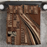 Pasifika Women's Day - Samoa Siapo Malu Tattoo Inspired Bedding Set Brown