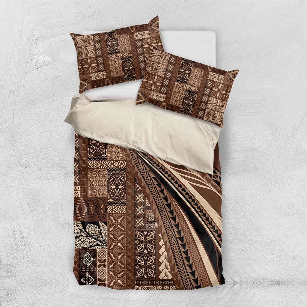 Pasifika Women's Day - Samoa Siapo Malu Tattoo Inspired Bedding Set Brown