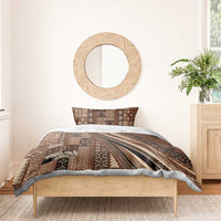 Pasifika Women's Day - Samoa Siapo Malu Tattoo Inspired Bedding Set Brown