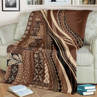 Pasifika Women's Day - Samoa Siapo Malu Tattoo Inspired Blanket Brown