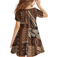 Pasifika Women's Day - Samoa Siapo Malu Tattoo Inspired Family Matching Puletasi and Hawaiian Shirt Brown LT7 - Polynesian Pride