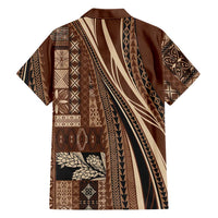 Pasifika Women's Day - Samoa Siapo Malu Tattoo Inspired Family Matching Summer Maxi Dress and Hawaiian Shirt Brown