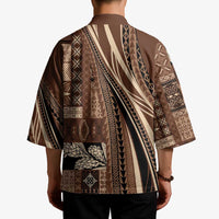 Pasifika Women's Day - Samoa Siapo Malu Tattoo Inspired Kimono Brown