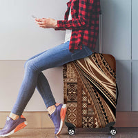 Pasifika Women's Day - Samoa Siapo Malu Tattoo Inspired Luggage Cover Brown LT7 - Polynesian Pride