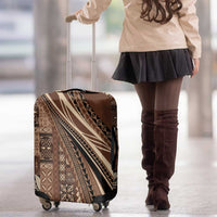 Pasifika Women's Day - Samoa Siapo Malu Tattoo Inspired Luggage Cover Brown LT7 - Polynesian Pride