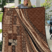 Pasifika Women's Day - Samoa Siapo Malu Tattoo Inspired Quilt Brown