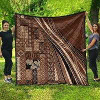 Pasifika Women's Day - Samoa Siapo Malu Tattoo Inspired Quilt Brown
