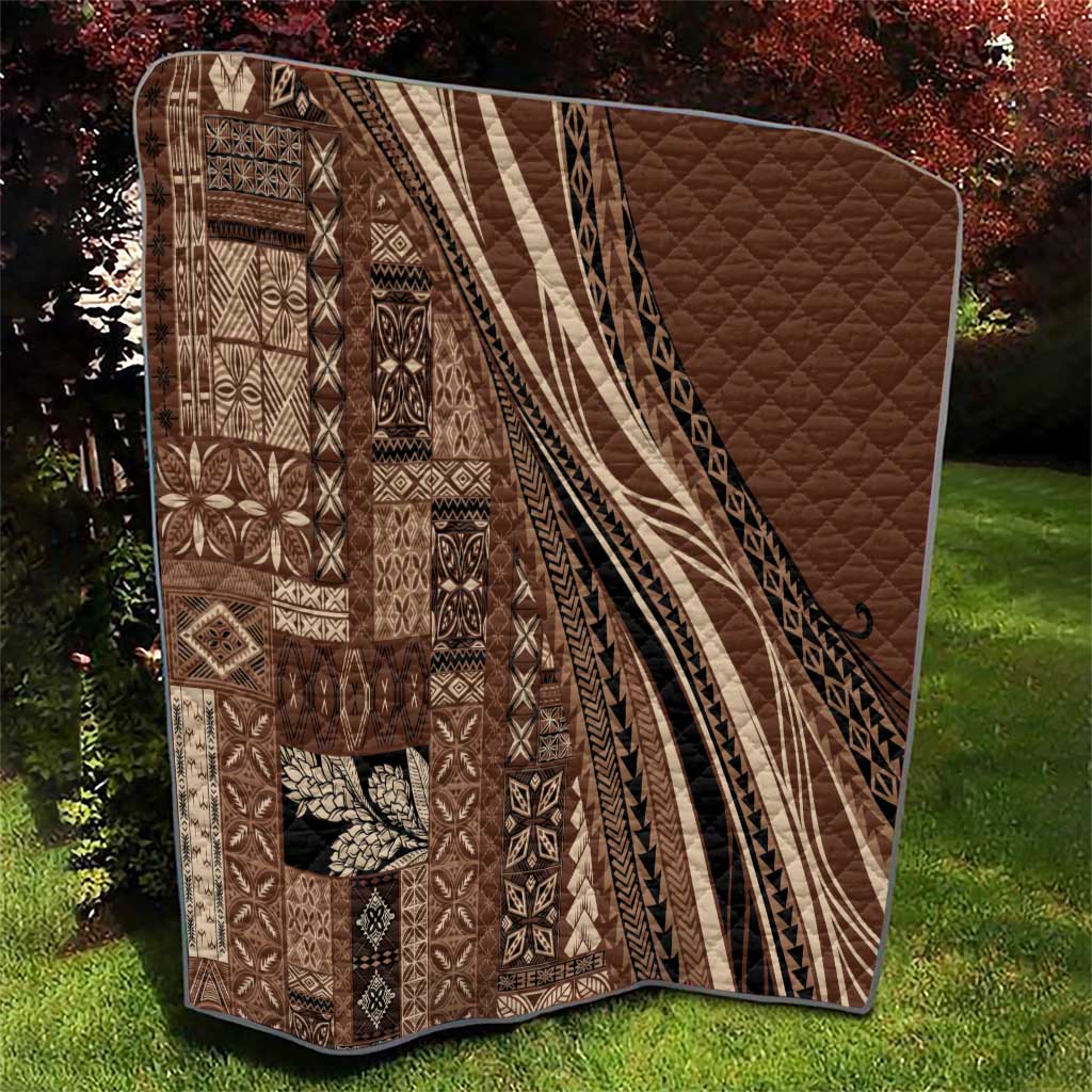 Pasifika Women's Day - Samoa Siapo Malu Tattoo Inspired Quilt Brown