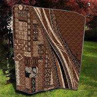 Pasifika Women's Day - Samoa Siapo Malu Tattoo Inspired Quilt Brown