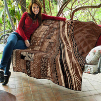 Pasifika Women's Day - Samoa Siapo Malu Tattoo Inspired Quilt Brown