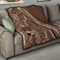 Pasifika Women's Day - Samoa Siapo Malu Tattoo Inspired Quilt Brown