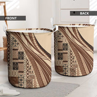 Pasifika Women's Day - Samoa Siapo Malu Tattoo Inspired Laundry Basket Beige