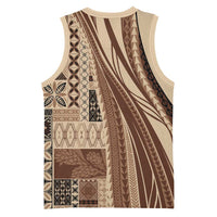 Pasifika Women's Day - Samoa Siapo Malu Tattoo Inspired Basketball Jersey Beige