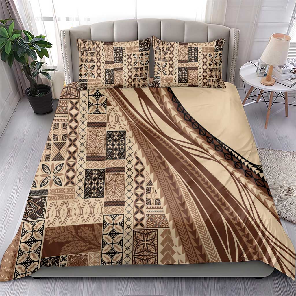 Pasifika Women's Day - Samoa Siapo Malu Tattoo Inspired Bedding Set Beige