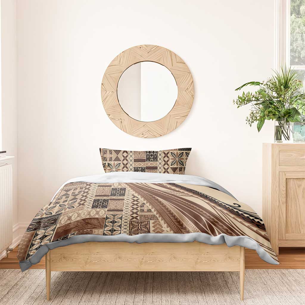 Pasifika Women's Day - Samoa Siapo Malu Tattoo Inspired Bedding Set Beige
