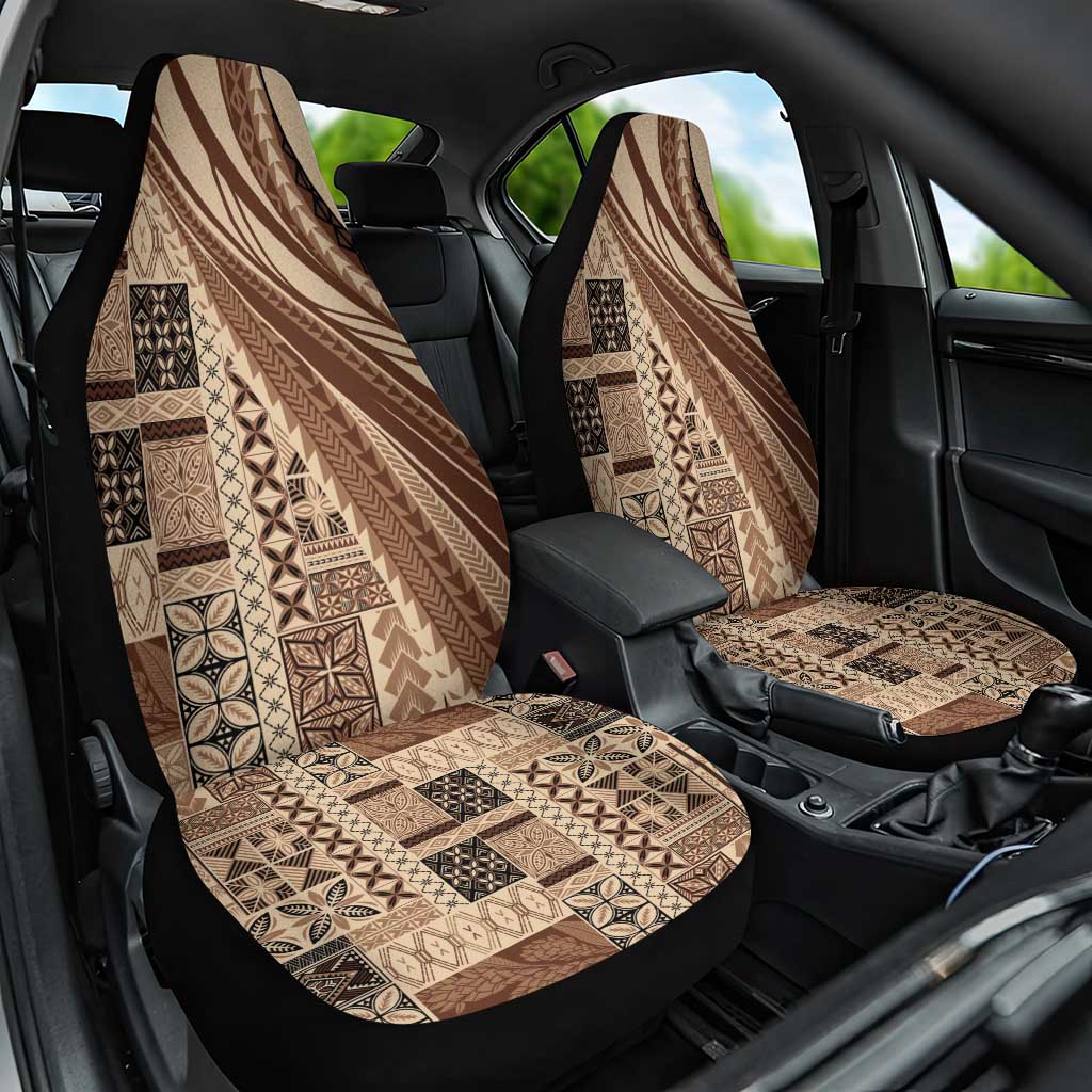 Pasifika Women's Day - Samoa Siapo Malu Tattoo Inspired Car Seat Cover Beige