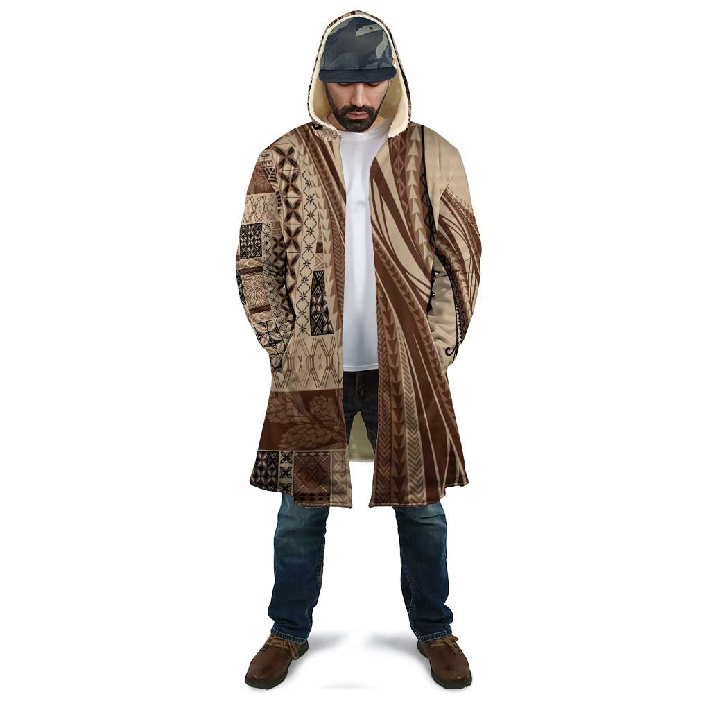 Pasifika Women's Day - Samoa Siapo Malu Tattoo Inspired Cloak Beige