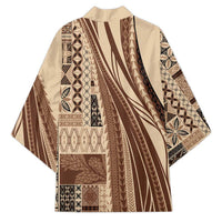 Pasifika Women's Day - Samoa Siapo Malu Tattoo Inspired Kimono Beige