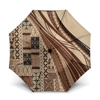 Pasifika Women's Day - Samoa Siapo Malu Tattoo Inspired Umbrella Beige