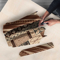 Pasifika Women's Day - Samoa Siapo Malu Tattoo Inspired Umbrella Beige