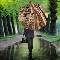 Pasifika Women's Day - Samoa Siapo Malu Tattoo Inspired Umbrella Beige