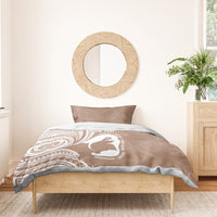 Mother's Day Bedding Set Polynesia Vintage Hibiscus - Brown