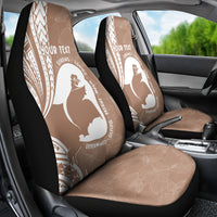 Mother's Day Car Seat Cover Polynesia Vintage Hibiscus - Brown