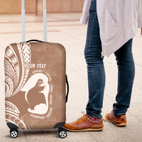 Mother's Day Luggage Cover Polynesia Vintage Hibiscus - Brown