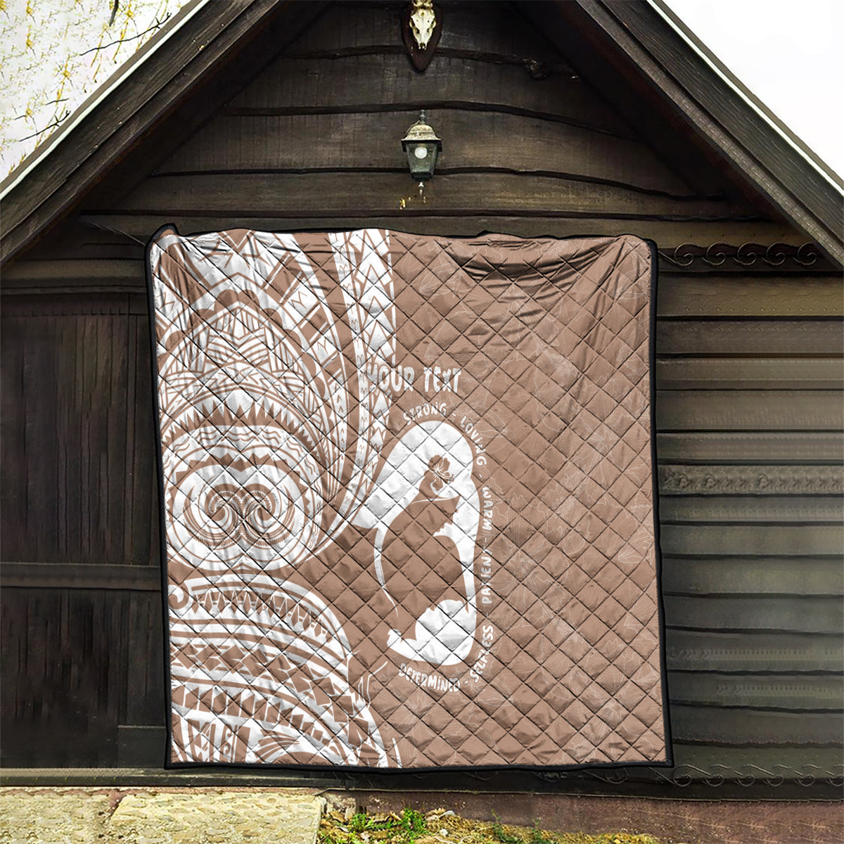 Mother's Day Quilt Polynesia Vintage Hibiscus - Brown LT7 - Polynesian Pride