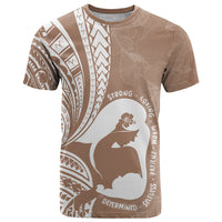 Mother's Day T Shirt Polynesia Vintage Hibiscus - Brown LT7 Brown - Polynesian Pride