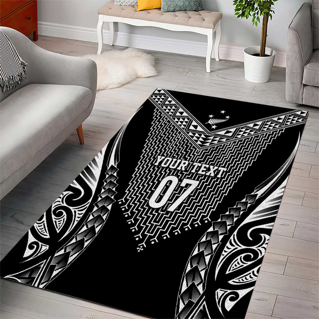 2025 Rugby Championship New Zealand Custom Area Rug Poutama Motifs - Polynesian Pride
