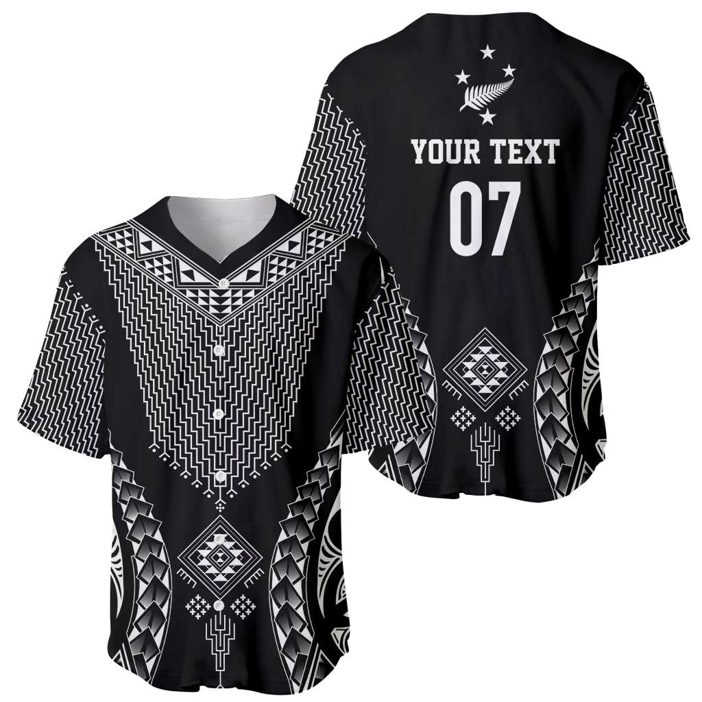 2025 Rugby Championship New Zealand Custom Baseball Jersey Poutama Motifs LT7 - Polynesian Pride