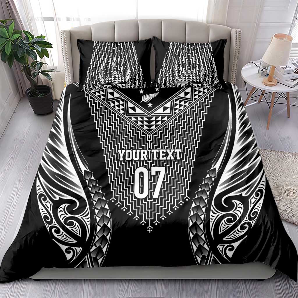 2025 Rugby Championship New Zealand Custom Bedding Set Poutama Motifs LT7 - Polynesian Pride