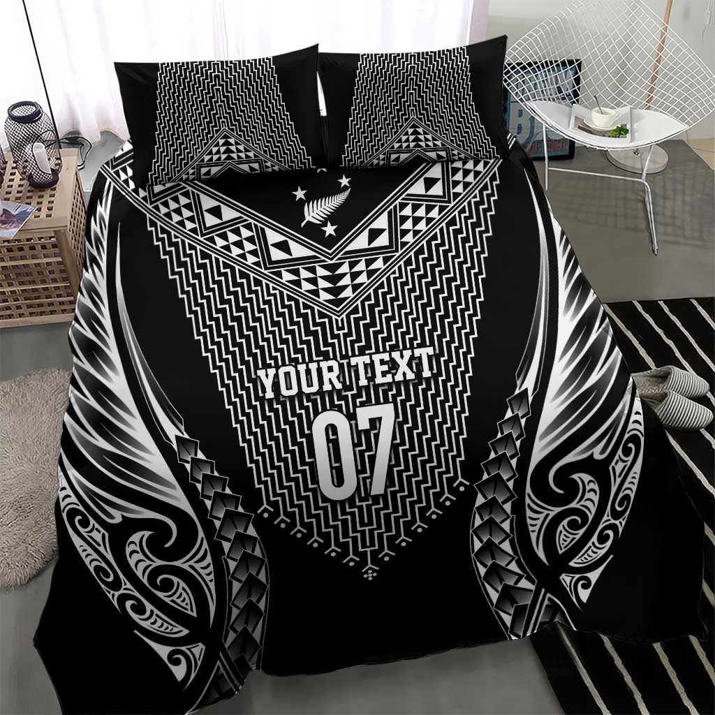 2025 Rugby Championship New Zealand Custom Bedding Set Poutama Motifs LT7 - Polynesian Pride