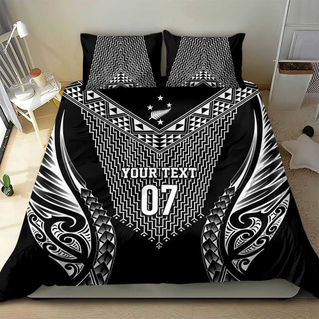 2025 Rugby Championship New Zealand Custom Bedding Set Poutama Motifs LT7 - Polynesian Pride