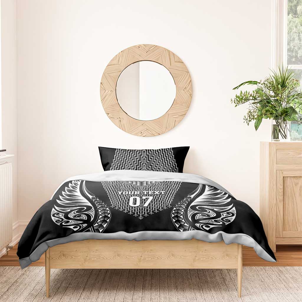 2025 Rugby Championship New Zealand Custom Bedding Set Poutama Motifs LT7 - Polynesian Pride