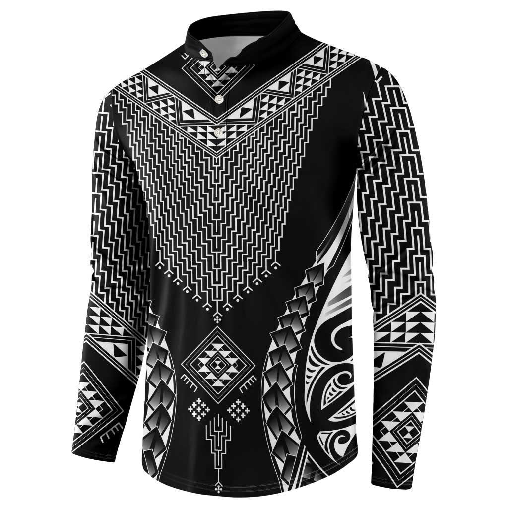 2025 Rugby Championship New Zealand Custom Button Sweatshirt Poutama Motifs LT7 - Polynesian Pride