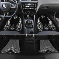 2025 Rugby Championship New Zealand Custom Car Mats Poutama Motifs LT7 Set 4pcs Black - Polynesian Pride