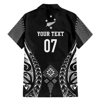 2025 Rugby Championship New Zealand Custom Family Matching Long Sleeve Bodycon Dress and Hawaiian Shirt Poutama Motifs LT7 - Polynesian Pride