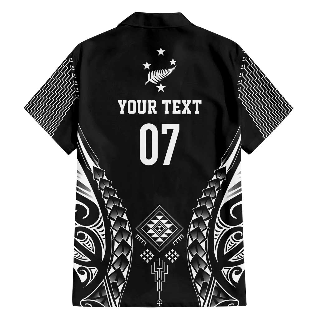 2025 Rugby Championship New Zealand Custom Family Matching Puletasi and Hawaiian Shirt Poutama Motifs LT7 - Polynesian Pride