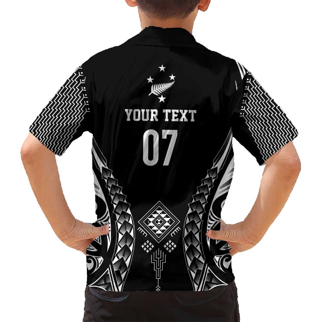 2025 Rugby Championship New Zealand Custom Family Matching Tank Maxi Dress and Hawaiian Shirt Poutama Motifs - Polynesian Pride